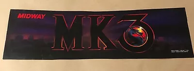  Original Midway MORTAL KOMBAT 3 Marquee  • $69.50