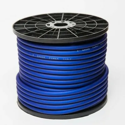 5 Metres Cca 4 Gauge Blue Power Cable Copper Clad Aluminium 4 Awg Inc Ferrules • £19.99