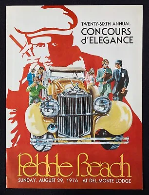 1976 Original Pebble Beach Concours Poster Ed Greco 1930s PACKARD • $225