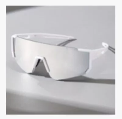 Sports Sunglasses Unisex UV Mercury White Temu • $9.99