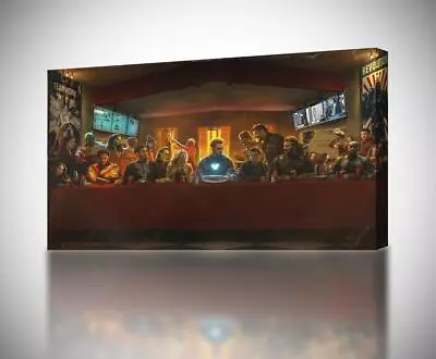 Avengers Infinity War Last Supper CANVAS PRINT Wall Art Poster Marvel CA1242 • £28.79