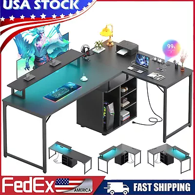 Homieasy L Shaped Gaming Desk Gamer Gaming Table Computer Desk PC Workstation • $129.99