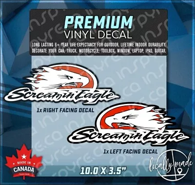 Harley Davidson Screamin' Eagle Decal / Sticker Set LEFT And RIGHT 10.0 X 3.5in • $44.99