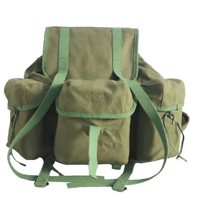 WWII WW2 US ARMY STYLE POUCH HAVERSACK BACKPACK BAG US M14 Waterproof Canvas BAG • $39.99
