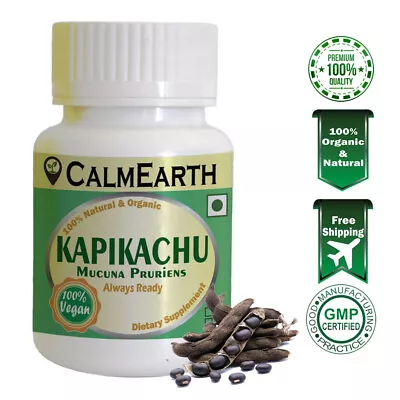 Calm Earth Kapikachu / Krounchbeej Organic Capsule 100% Pure Mucuna Pruriens • $5.99