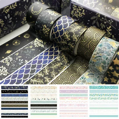 $8.79 • Buy 10Rolls/Set Adhesive DIY Decorative Scrapbook Paper Masking Tape Washi Tape