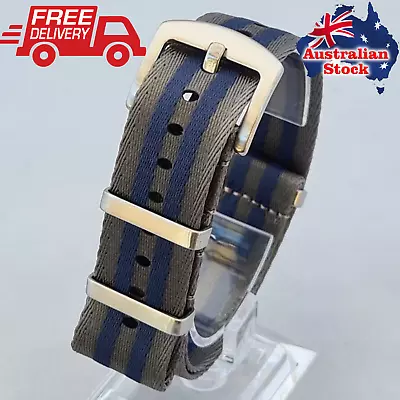 Nylon Military Watch Strap Band Grey Navy Blue 20 22 Mm Tracking AU Stock • $16.95