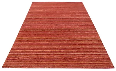 Gabbeh Carpet Orange 100% Wool Oriental Rug Handmade 165x235 CM HL179 • £208.50