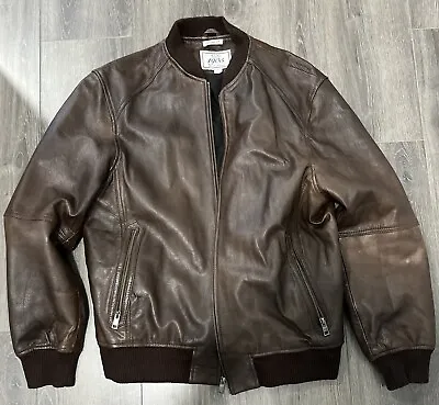 Jos A Bank Moto Jacket Mens 1905 Collection Tailored Fit Faux Leather Jacket L • $49.99