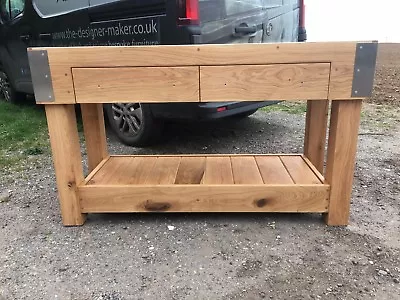 £2460.24 • Buy HUGE 6 Foot English OAK Butchers Block Kitchen Island Table Custom Made Anysize 