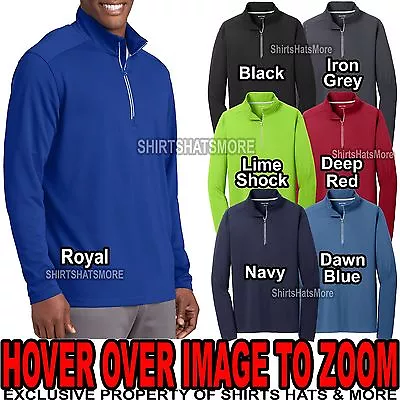 Mens Wicking Jacket Textured 1/4 Zip Stretchy Wind Shirt XS-XL 2XL 3XL 4XL  • $32.99