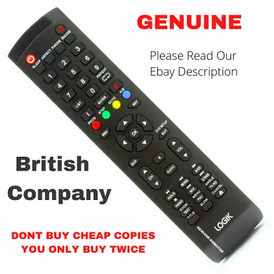 £9.98 • Buy Genuine Logik TV Remote Control For L20HE15 & L29HED13