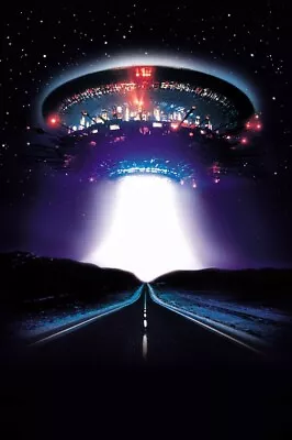 CLOSE ENCOUNTERS OF THE THIRD KIND ALIEN UFO OVER HIGHWAY 24x36 Inch Poster • $29.99