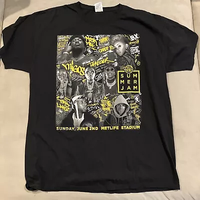NWOT - Hot 97 Summer Jam 2019 Concert T-Shirt Black Double Sided Meek Mill - XL • $39.99