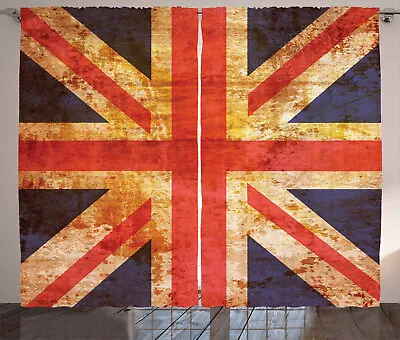 England Curtains Union Jack Motif Grunge • £39.99