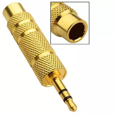 £2.49 • Buy BIG To SMALL Headphone Adapter Converter Plug  6.35mm To 3.5mm Jack Audio GOLD