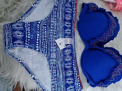 Womens   New Matalan  Bikini Set   Size  34 D   Top  10   Bottoms New Bnwt  • £12.99