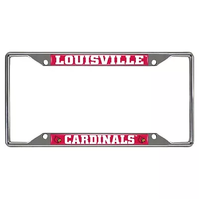 Fanmats NCAA Louisville Cardinals Chrome Metal License Plate Frame  • $13.29