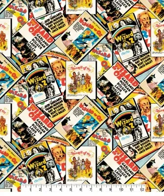 1 Yard Of The Wizard Of Oz Movie Posters 100% Cotton Fabric  • $18.99