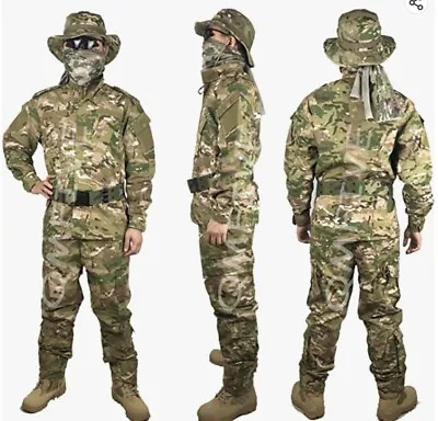 QMFIVE Tactical Suit Men’s CamouflageCombat BDU Jacket Shirt & Trousers Large • £45