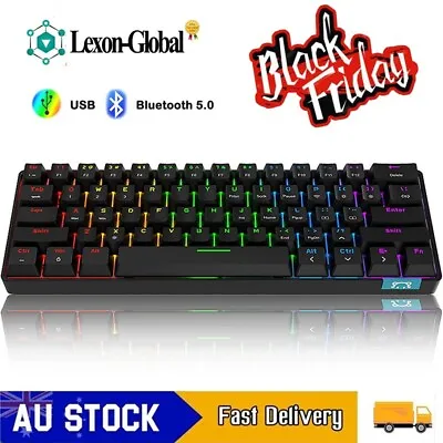 Bluetooth 5.0 Type-C Wired Dual Mode Mechanical Gaming Keyboard RGB For PC/MAC • $42.99