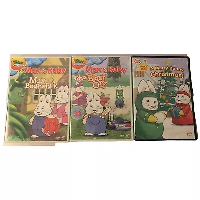 Lot Of 3 Max And Ruby DVD's  Blastoff Beanstalk And Merry Bunny Christmas • $11.21