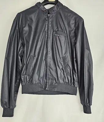 Vintage Members Only Jacket Black Zip Up Bomber Windbreaker 44 Men Medium 80s • $25