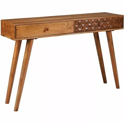 Coaster Mid-Century Wood Rectangular 2-Drawer Console Table In Brown • $247.65