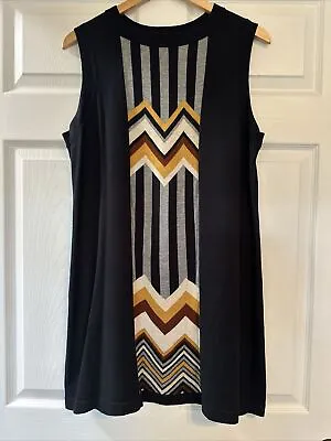 Missoni For Target Zig Zag Black Patchwork Sleeveless Sweater Dress Size XL-EUC! • $20