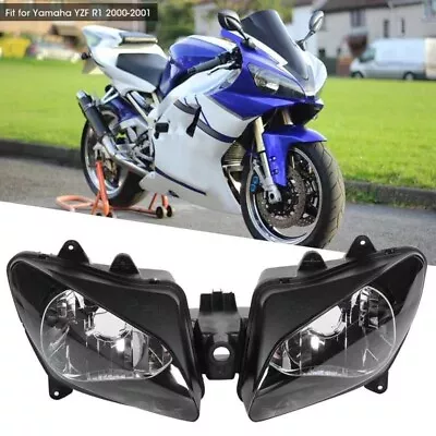 Front Headlight Assembly For Yamaha YZF1000 2000 2001 YZF R1 00 01 ABS Headlamp • $109.95