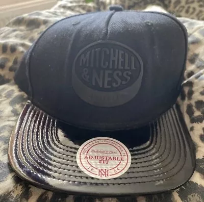 Official Mitchell & Ness Hockey Puck Logo Snapback Hat Baseball Cap New Era 47 • £12.99