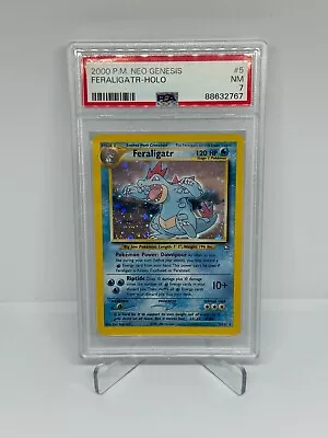 Pokemon Feraligatr Neo Genesis #5 PSA 7 Holo Rare 2000 • $60