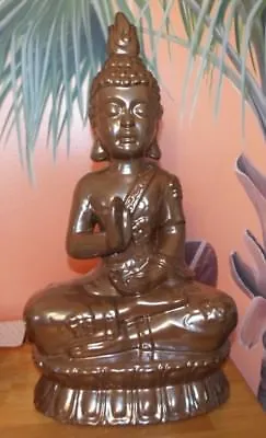 20  Tall Sitting Buddha Meditating Statue By Sanibel Home. Stoneware Ceramic.  • $69.95