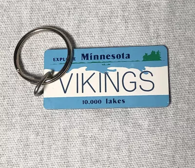 Minnesota Vikings License Plate Keychain - Minnesota Vintage 10000 Lakes • $9.71