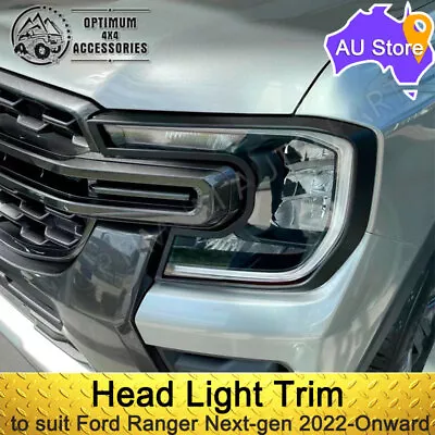 Head Light Trim Cover Matte Black To Suit Ford Ranger Next Gen 2022-Onward • $58.50