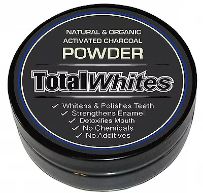 Natural Organic Activated Charcoal Powder Teeth Whitening 'Total Whites' 60ml. • £5