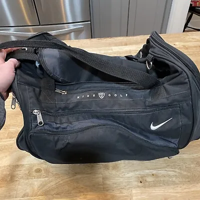 Nike Golf Duffel Bag Carry On Shoe Carrier Black Shoulder Strap • $11.99