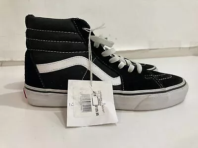 Ex-Display Vans Sk8 Hi Skateboard Shoes Black Runners Men Sz 6 RRP$149.95 • $39.99