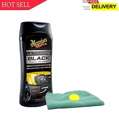 Meguiar's Ultimate Black Plastic Restorer (12 Oz) Bundle With Microfiber Cloth.. • $27.52