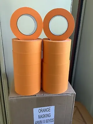 Automotive  High Temp Masking  Orange Tape48 Rolls  2  X 60 Yds.free Shipping • $184.95