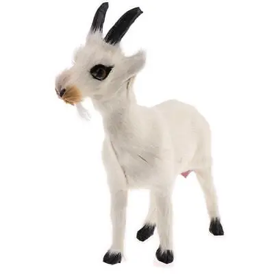 Simulation Farm/Yard Goat Animal Model Toy Action Figures Home Decorative • £5.52