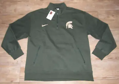 Nike Michigan State Spartans Chainmail Stitched 1/4 Zip Dri-FIT Jacket Men's XL • $56.09