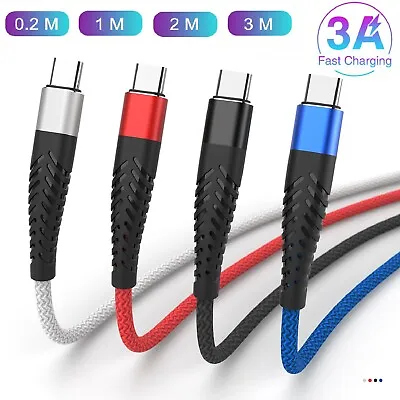 Heavy Duty USB Type C Cable For Samsung S22 S21 S20+ S10E Fast Charger Data Cord • $2.99