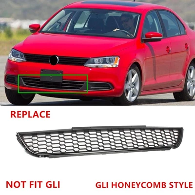 $52 • Buy Fit For VW Jetta MK6 11-14 Front Bumper Lower Grille Black GLI Honeycomb Style