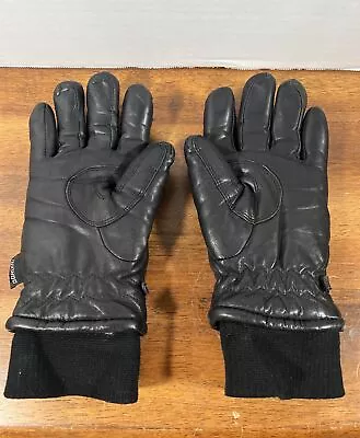 Gordini Men's Vintage Black Thick Genuine Leather Gloves Size S Thinsulate • $19.95