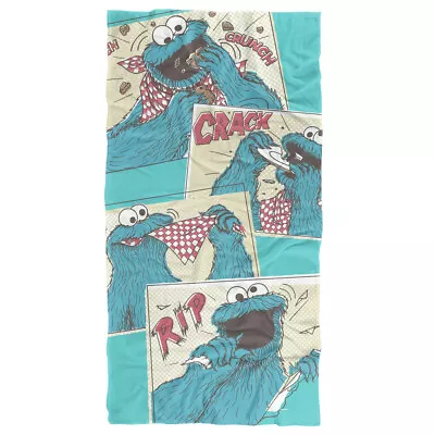 Sesame Street Cookie Monster Comic Officially Licensed Beach Towel 30 X60  • $37.50