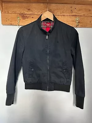 Merc London Classic Tartan Lined Mary Harrington Jacket Black Funnel Neck Uk Xs • $37.30