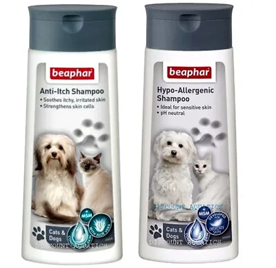 £8.64 • Buy Beaphar Dog Cat Shampoo For Dry Itchy Sensitive Skin Hypo-Allergenic Neutral PH