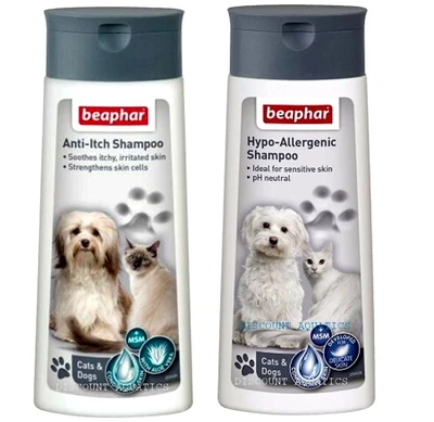 £8.64 • Buy Beaphar Dog Cat Shampoo For Dry Itchy Sensitive Skin Hypo-Allergenic Neutral PH