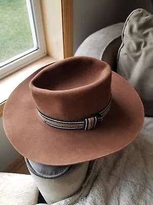 Vintage Boyds 5x Beaver Western Cowboy Hat Brown 7 1/4 Hand Made USA • $49.99